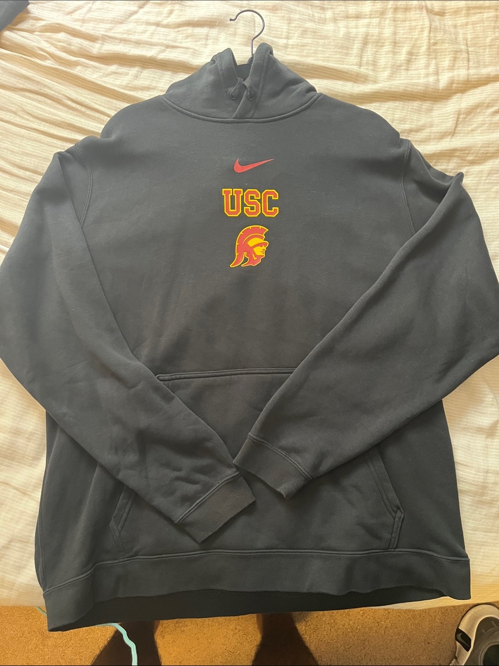 Nike Black Turtleneck Sweatshirt with Red and Gold USC Logo